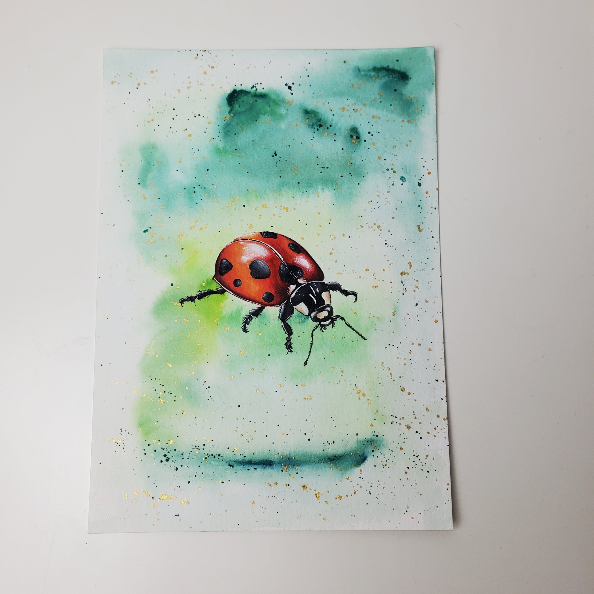 Krafttier Marienkäfer –  handgemaltes magisches Tierportrait