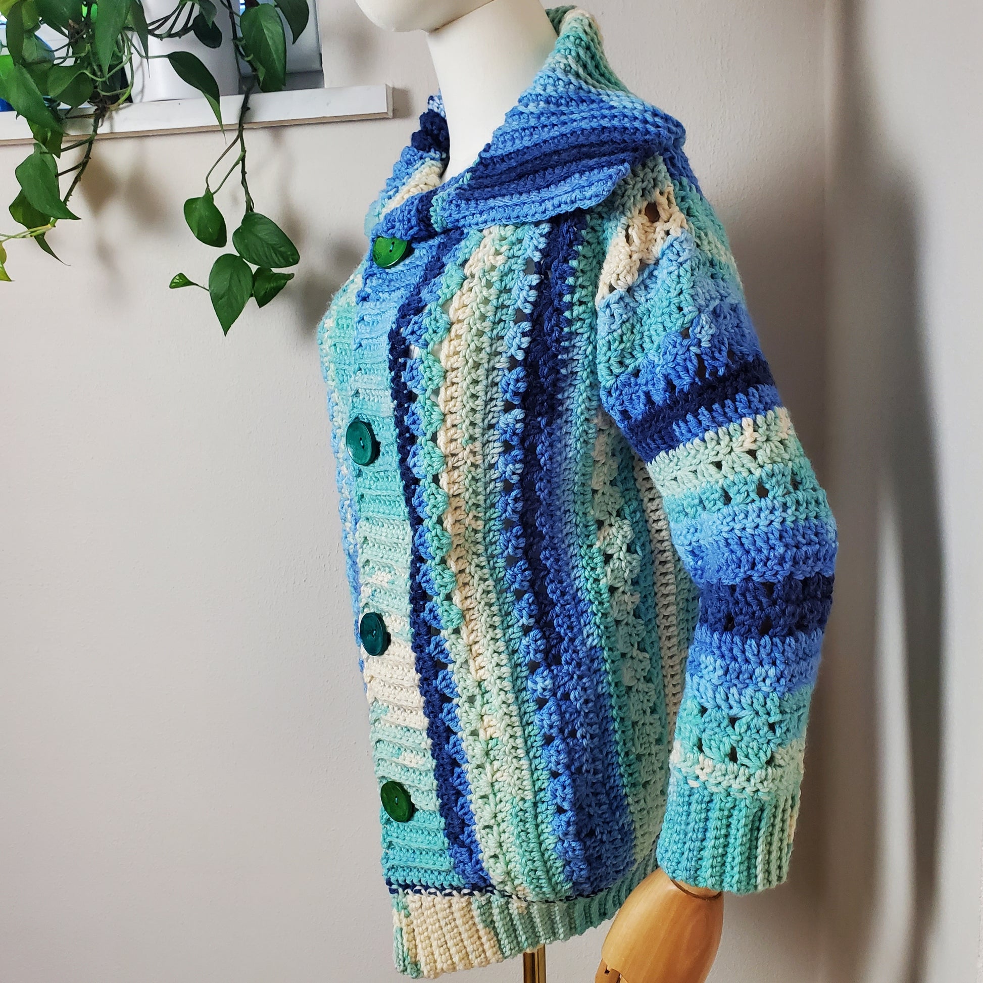 Gehäkelter Cardigan 'Traumfänger'