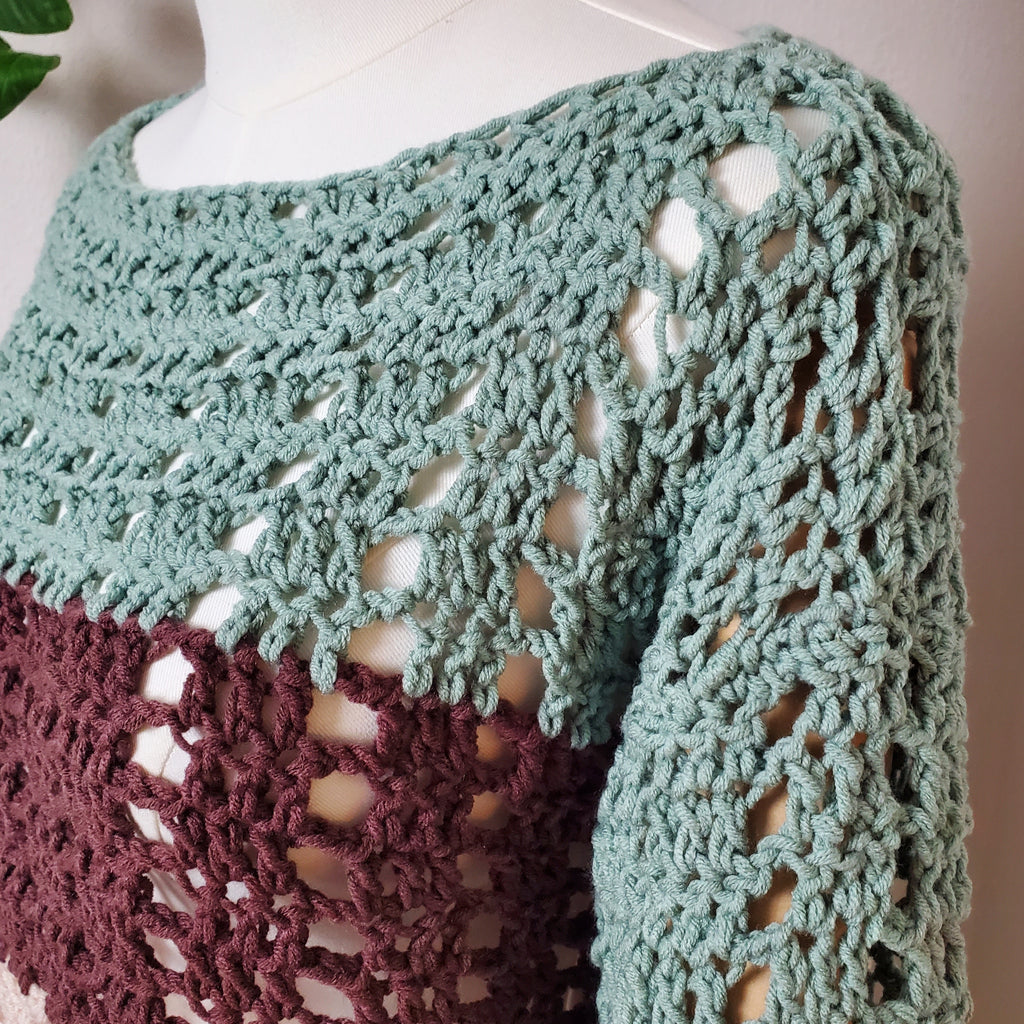Gehäkelter Pullover 'Wolkenleicht'