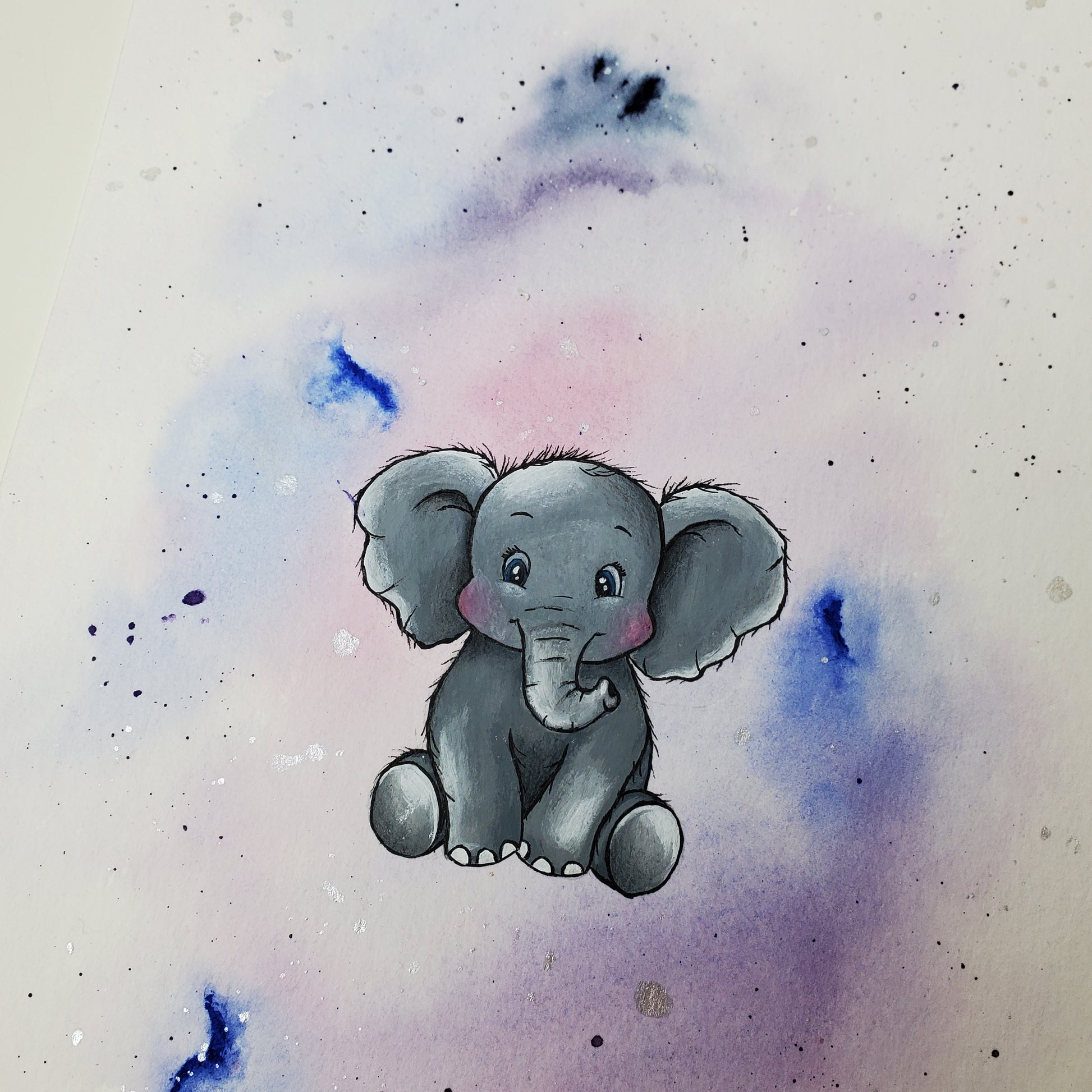 Krafttier Elefant –  handgemaltes magisches Tierportrait