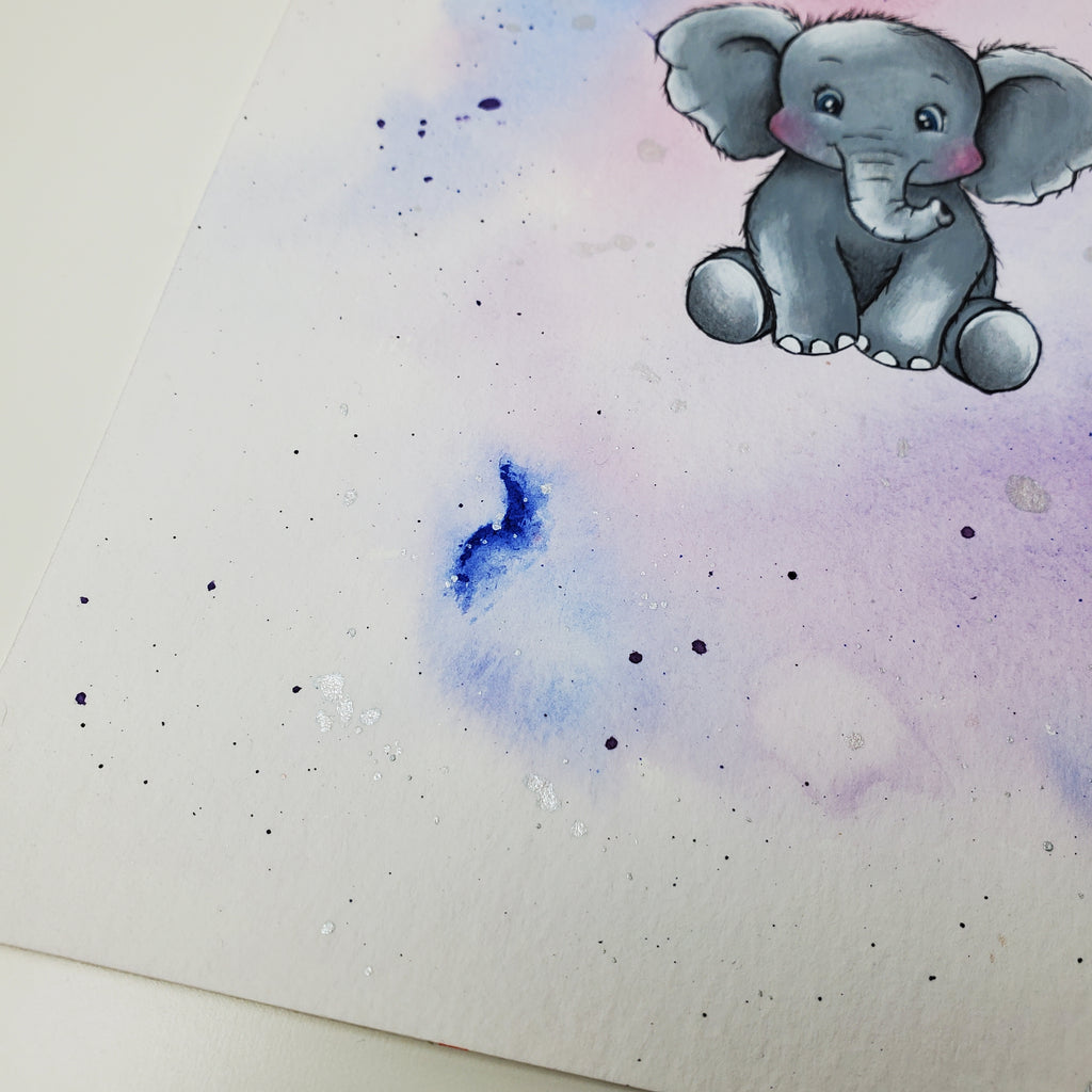 Krafttier Elefant –  handgemaltes magisches Tierportrait
