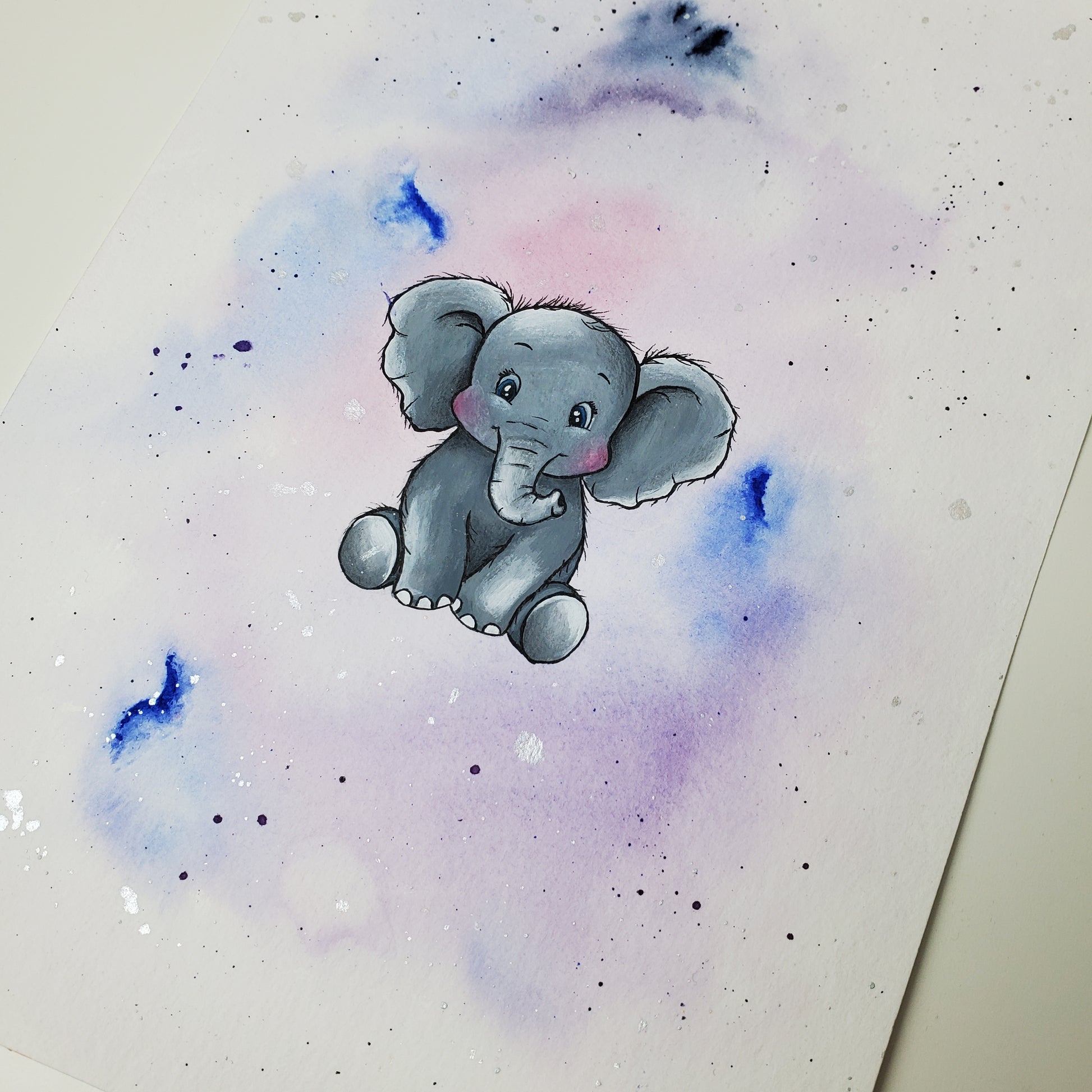 Krafttier Elefant –  handgemaltes magisches Tierportrait