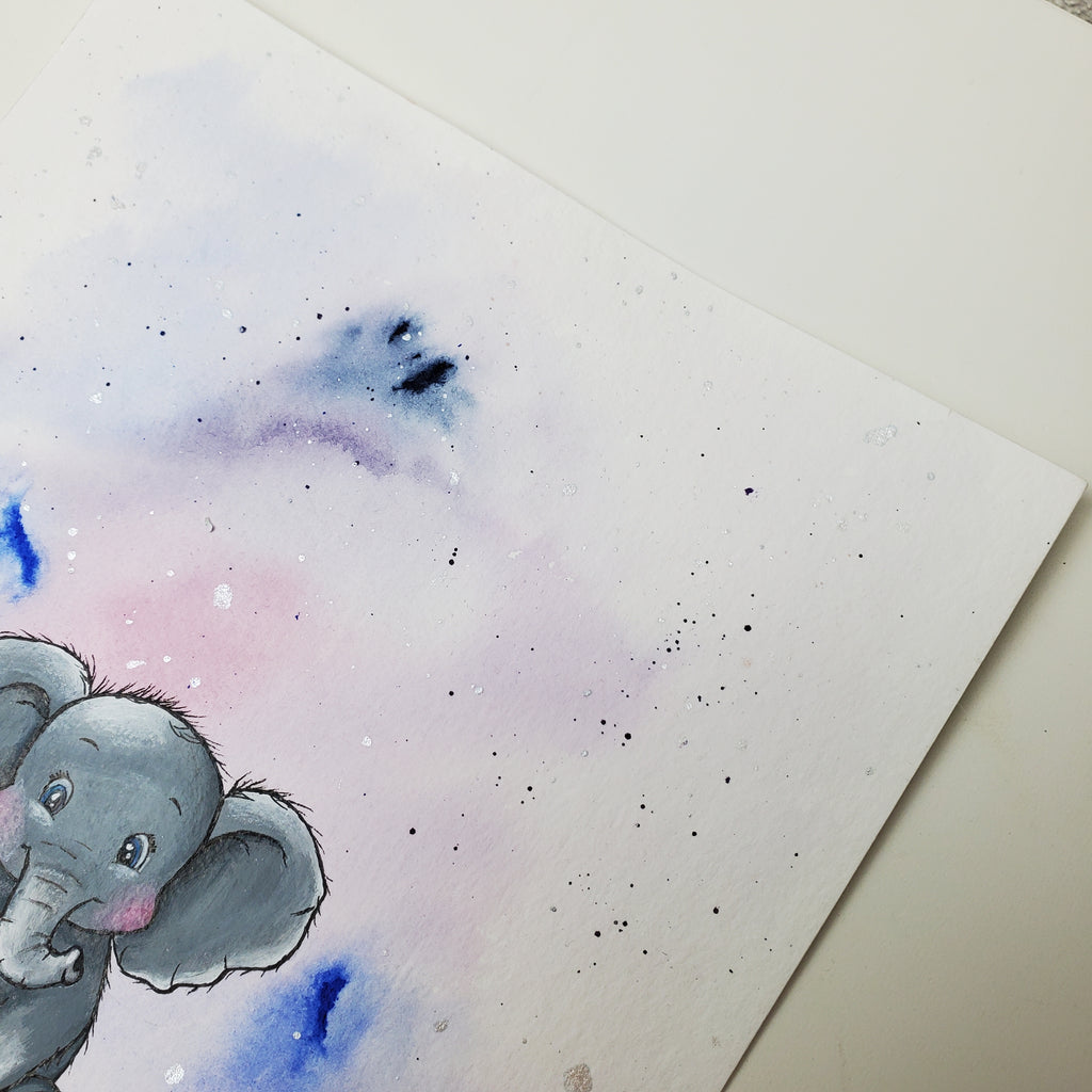 Krafttier Elefant –  handgemaltes magisches Tierportrait