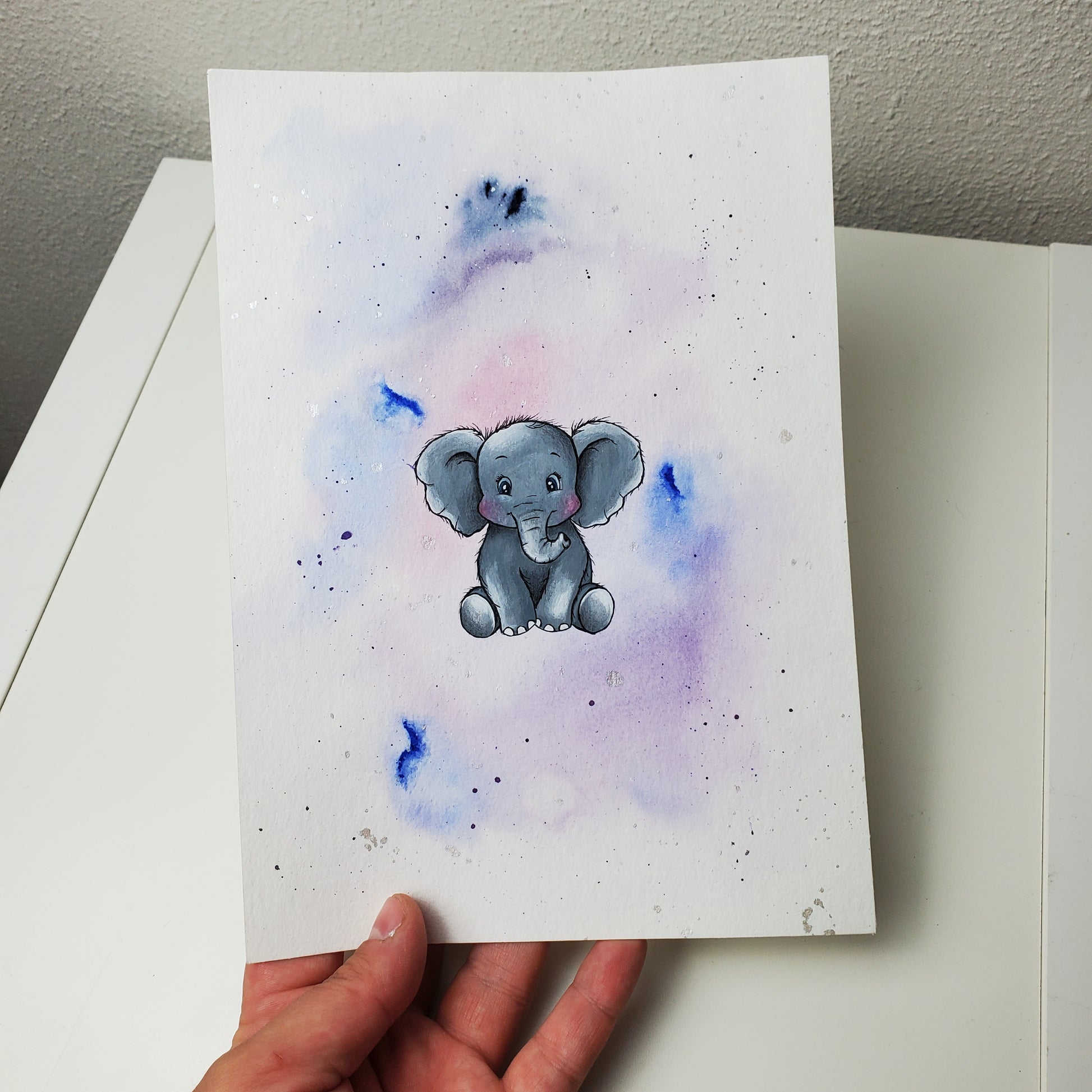 Krafttier Elefant –  handgemaltes magisches Tierportrait