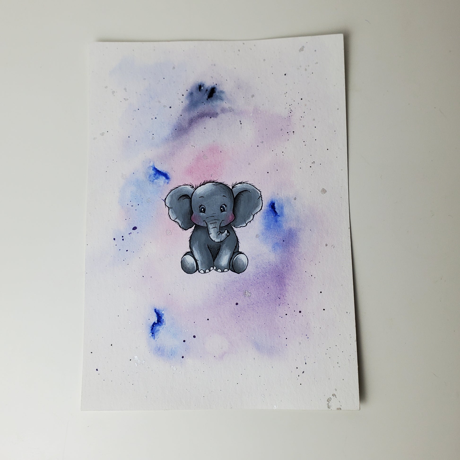 Krafttier Elefant –  handgemaltes magisches Tierportrait