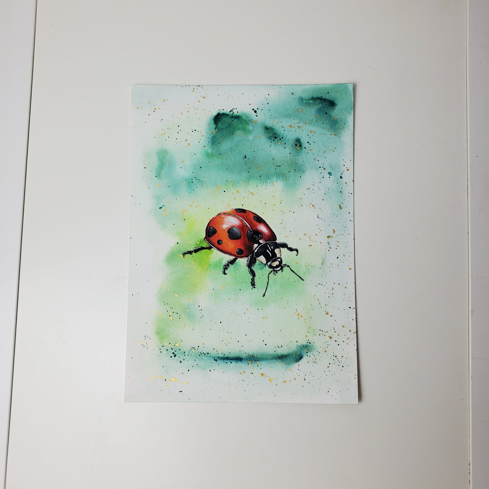 Krafttier Marienkäfer –  handgemaltes magisches Tierportrait