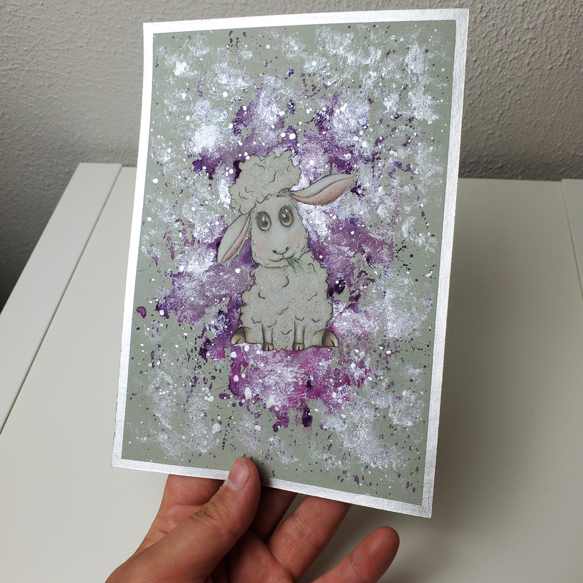 Krafttier Schaf –  handgemaltes magisches Tierportrait