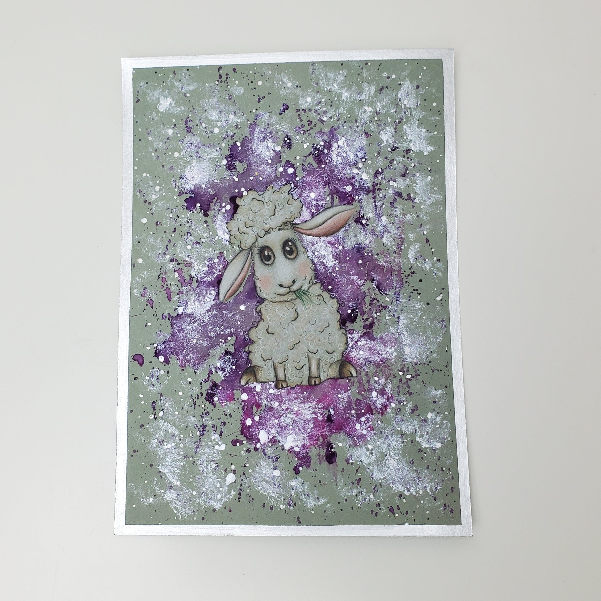 Krafttier Schaf –  handgemaltes magisches Tierportrait