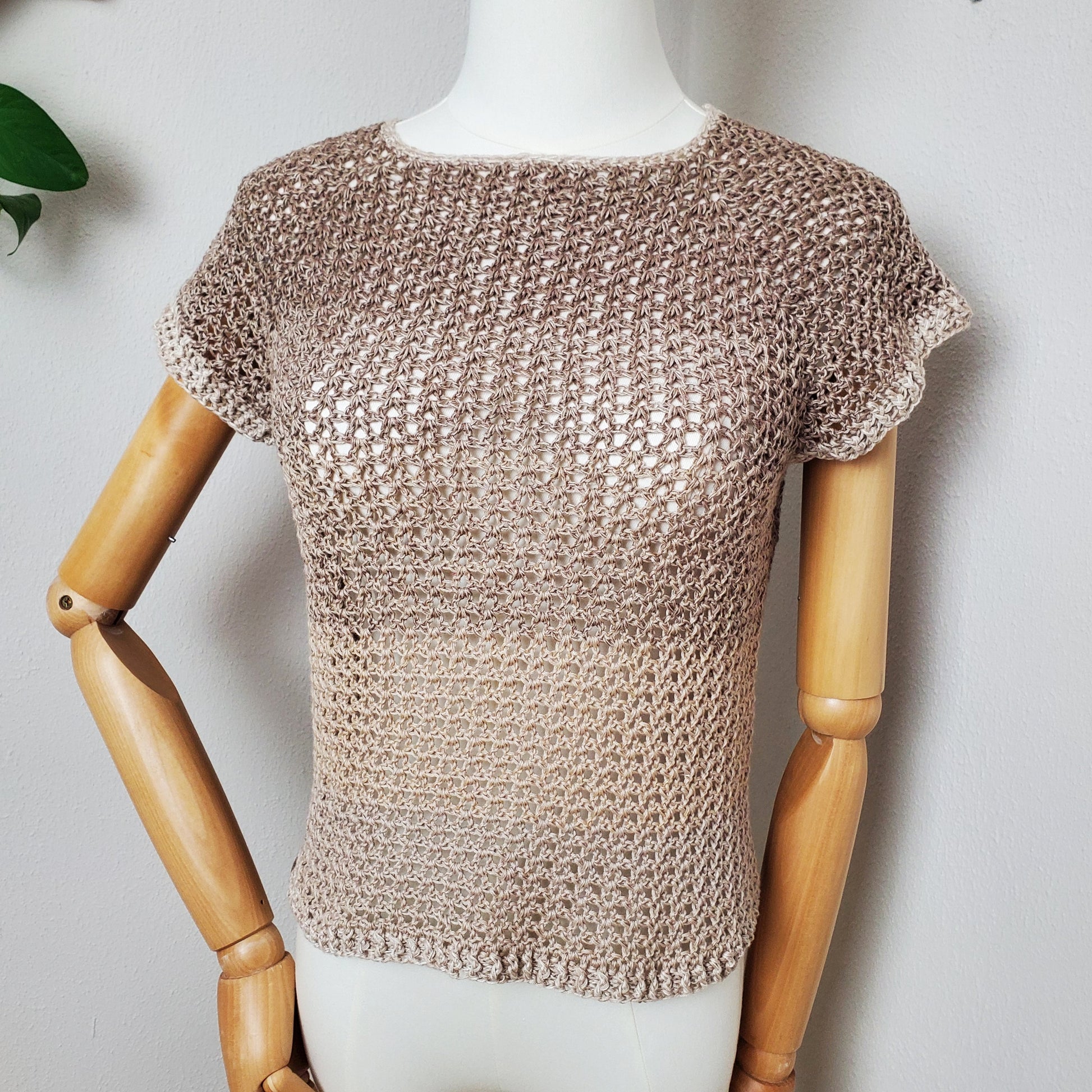 Gehäkeltes Shirt 'Schimmerzart'