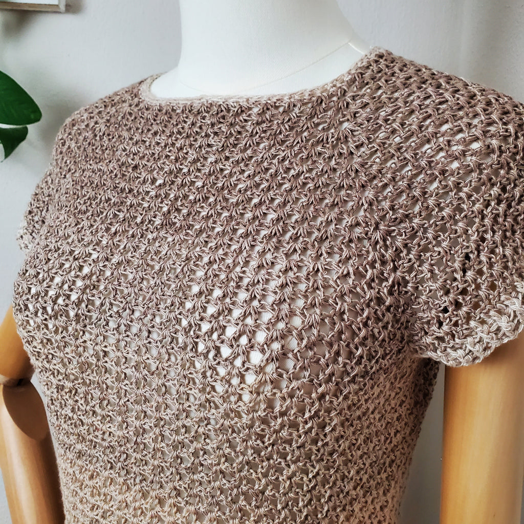 Gehäkeltes Shirt 'Schimmerzart'