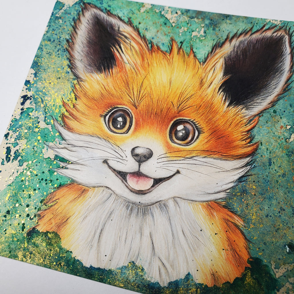 Krafttier Fuchs –  handgemaltes magisches Tierportrait