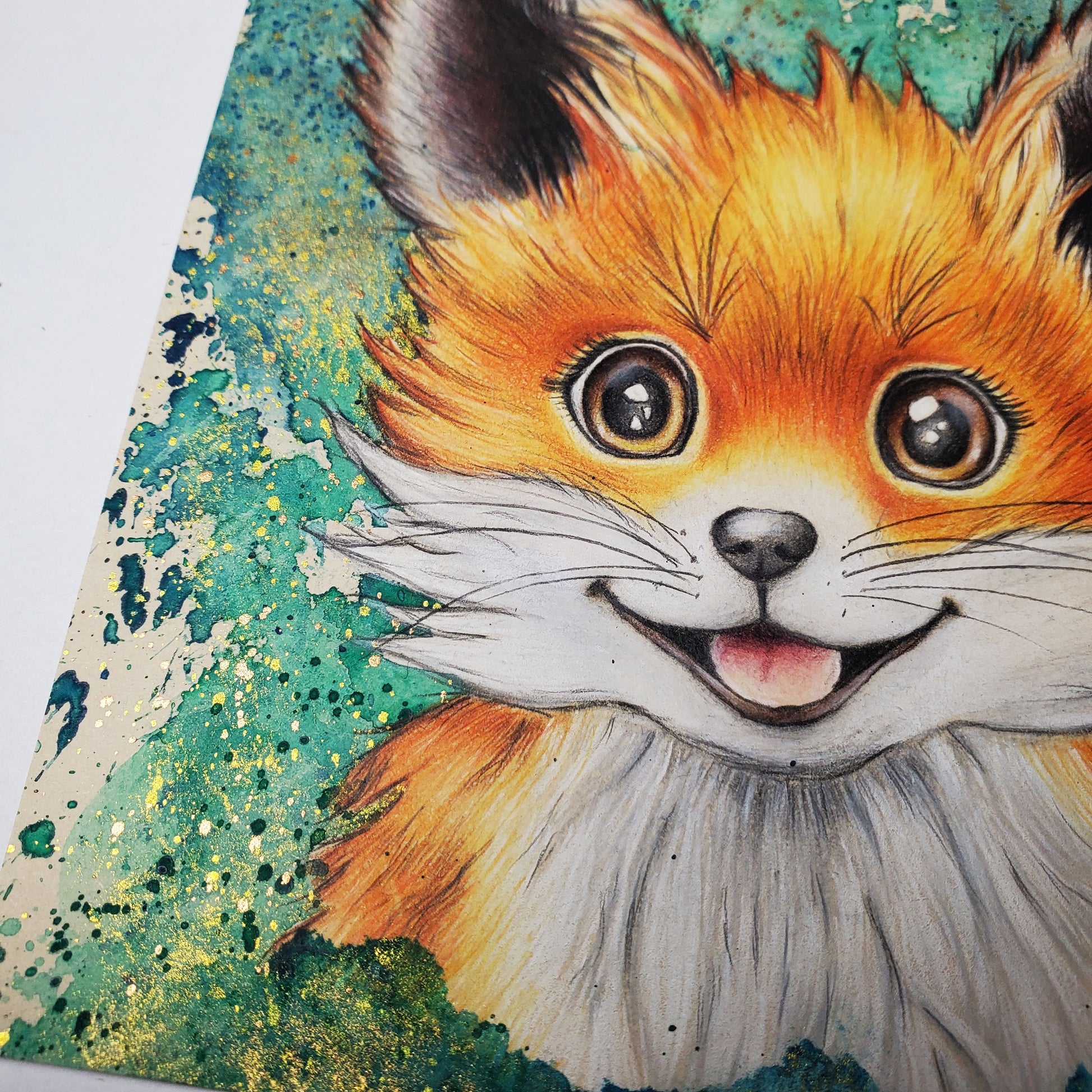 Krafttier Fuchs –  handgemaltes magisches Tierportrait