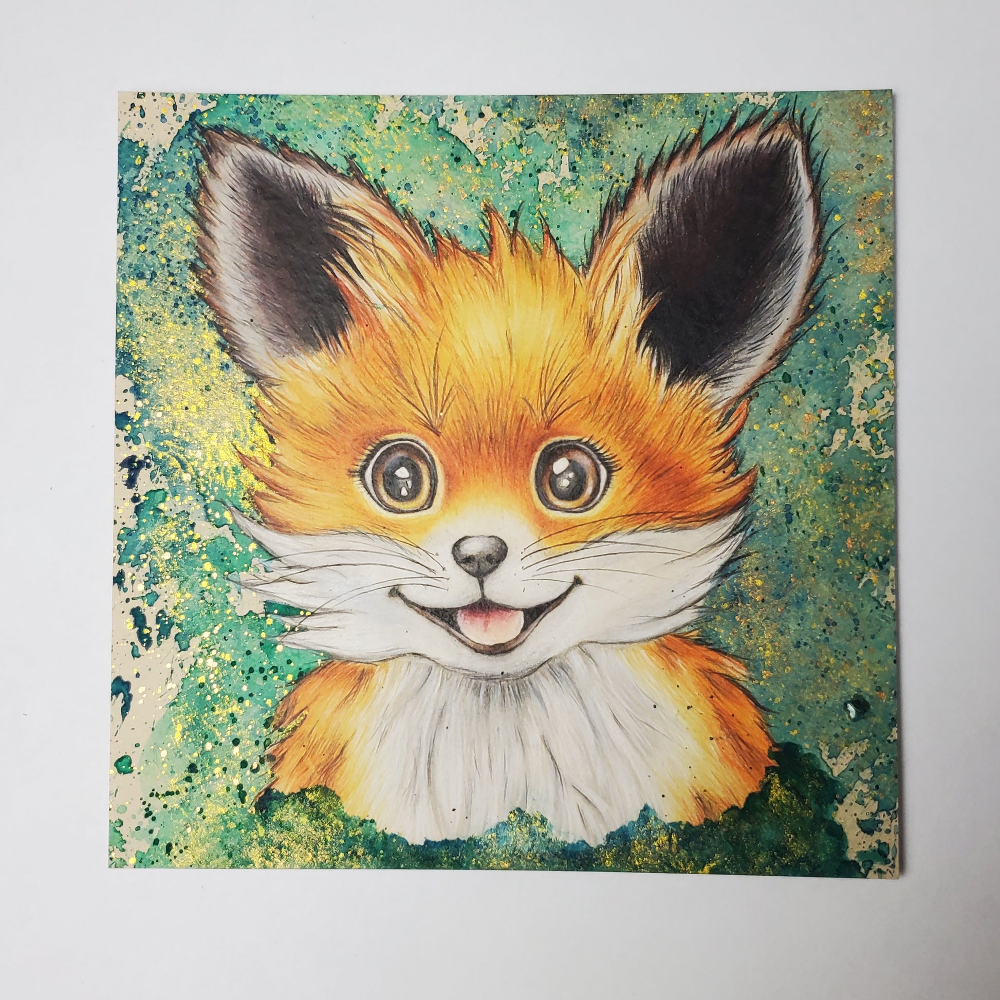 Krafttier Fuchs –  handgemaltes magisches Tierportrait