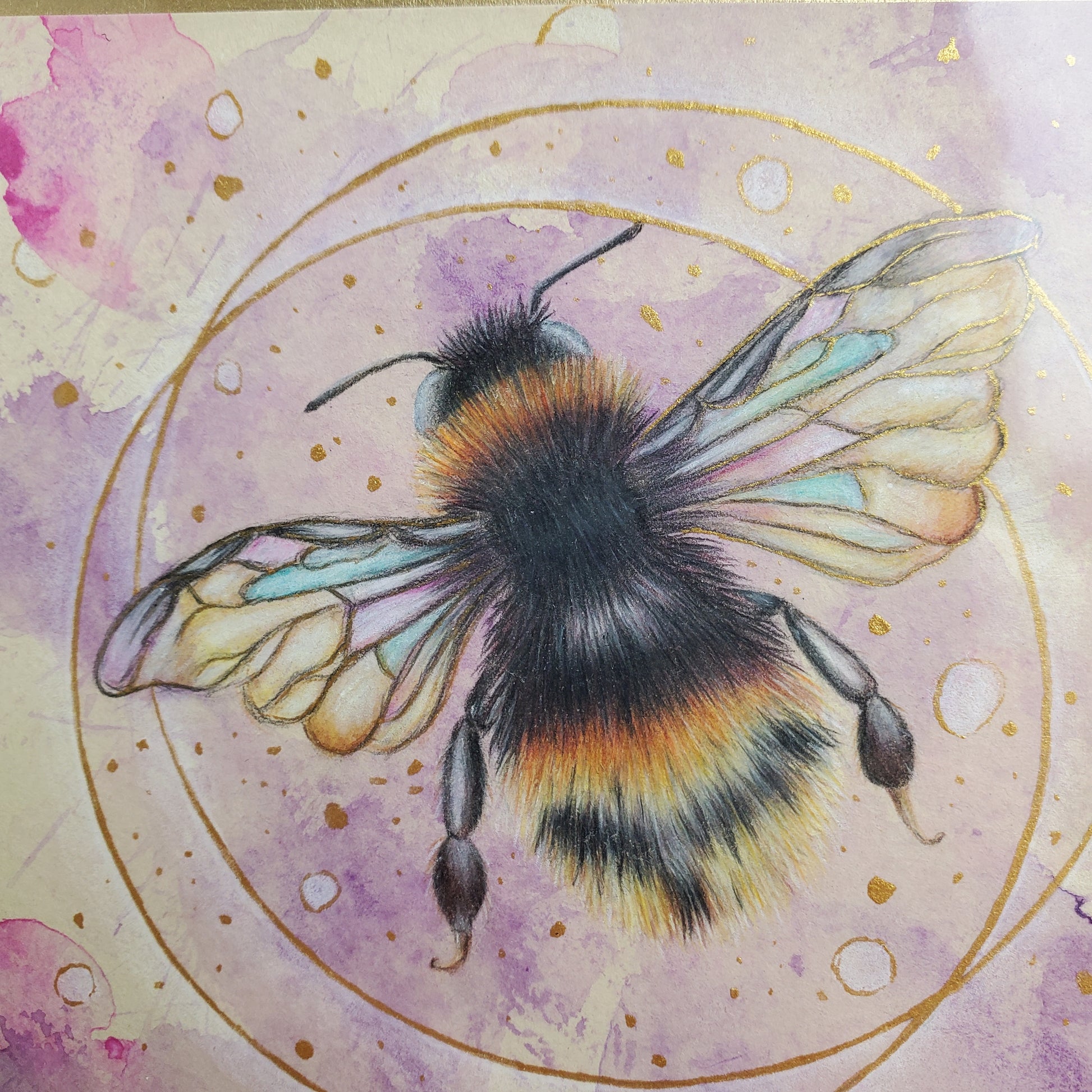 Krafttier Hummel –  handgemaltes magisches Tierportrait