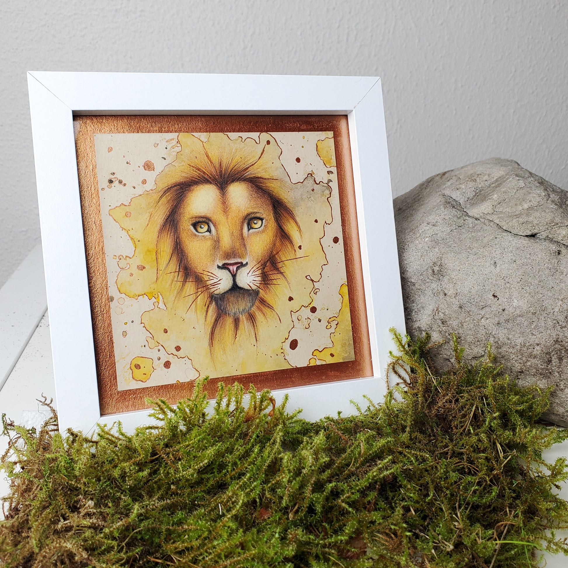 Krafttier Löwe –  handgemaltes magisches Tierportrait