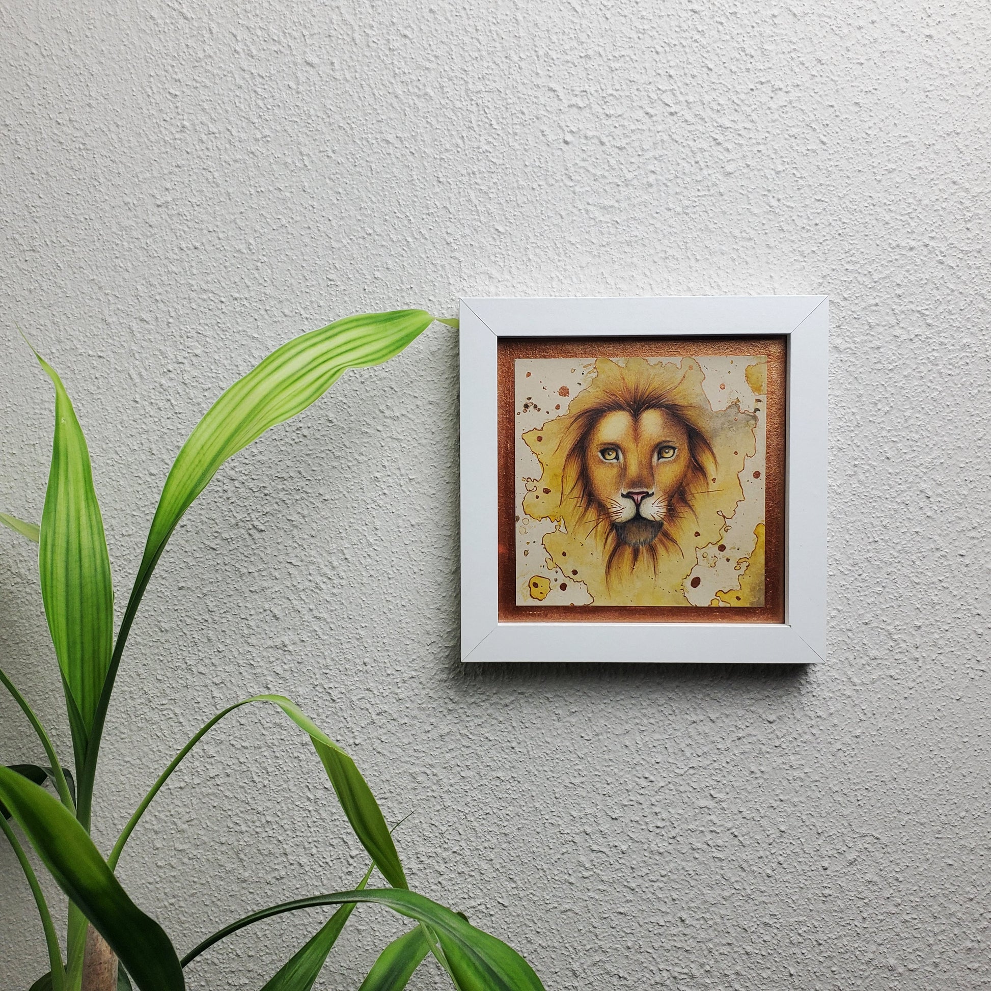 Krafttier Löwe –  handgemaltes magisches Tierportrait