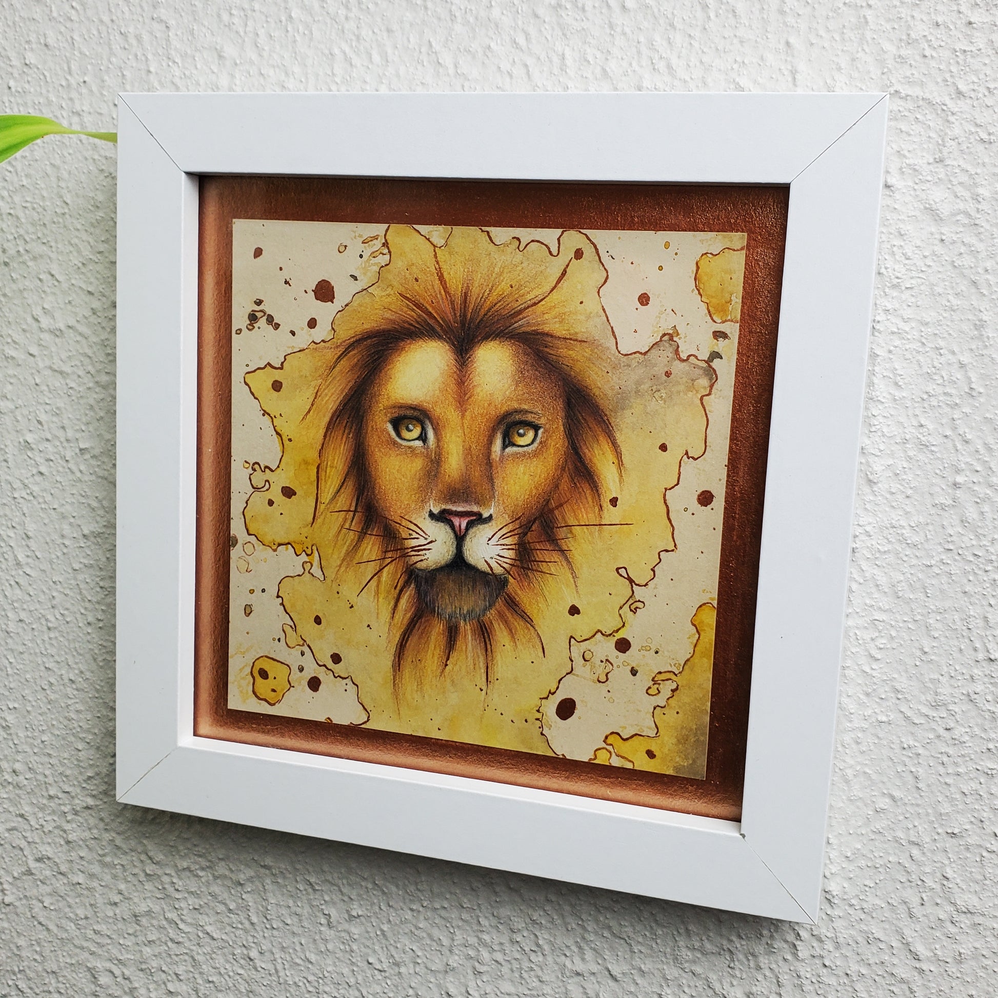 Krafttier Löwe –  handgemaltes magisches Tierportrait