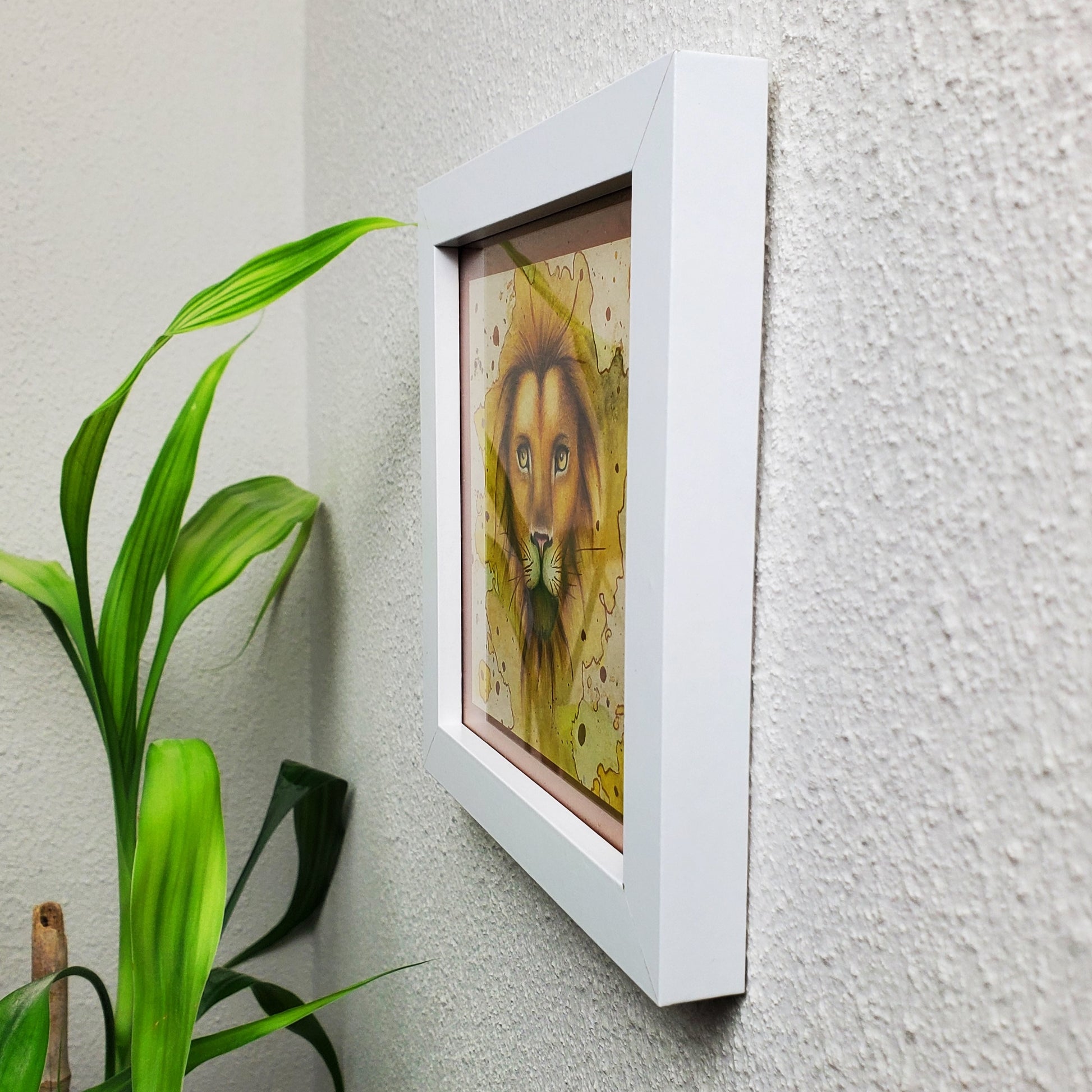 Krafttier Löwe –  handgemaltes magisches Tierportrait