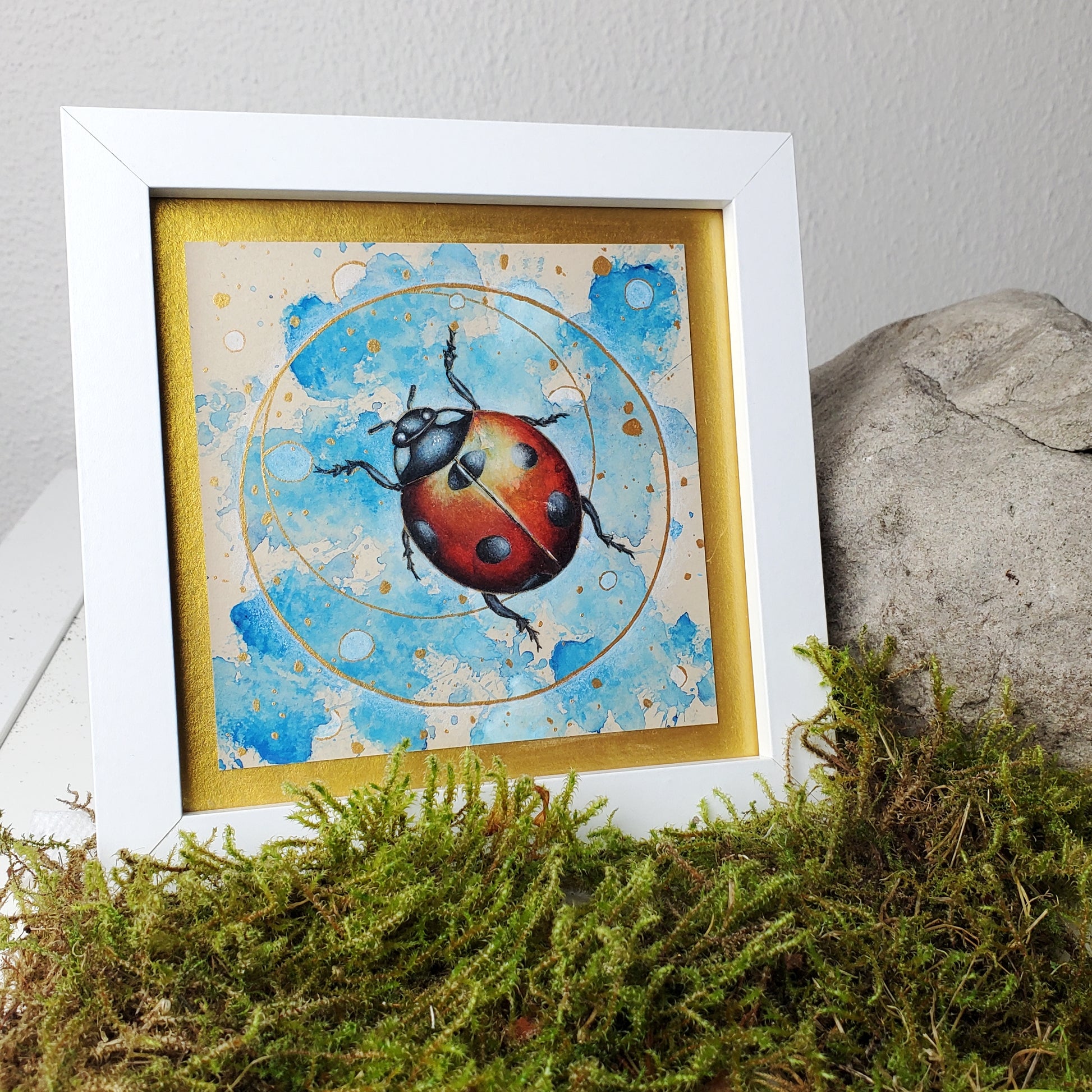 Krafttier Marienkäfer –  handgemaltes magisches Tierportrait