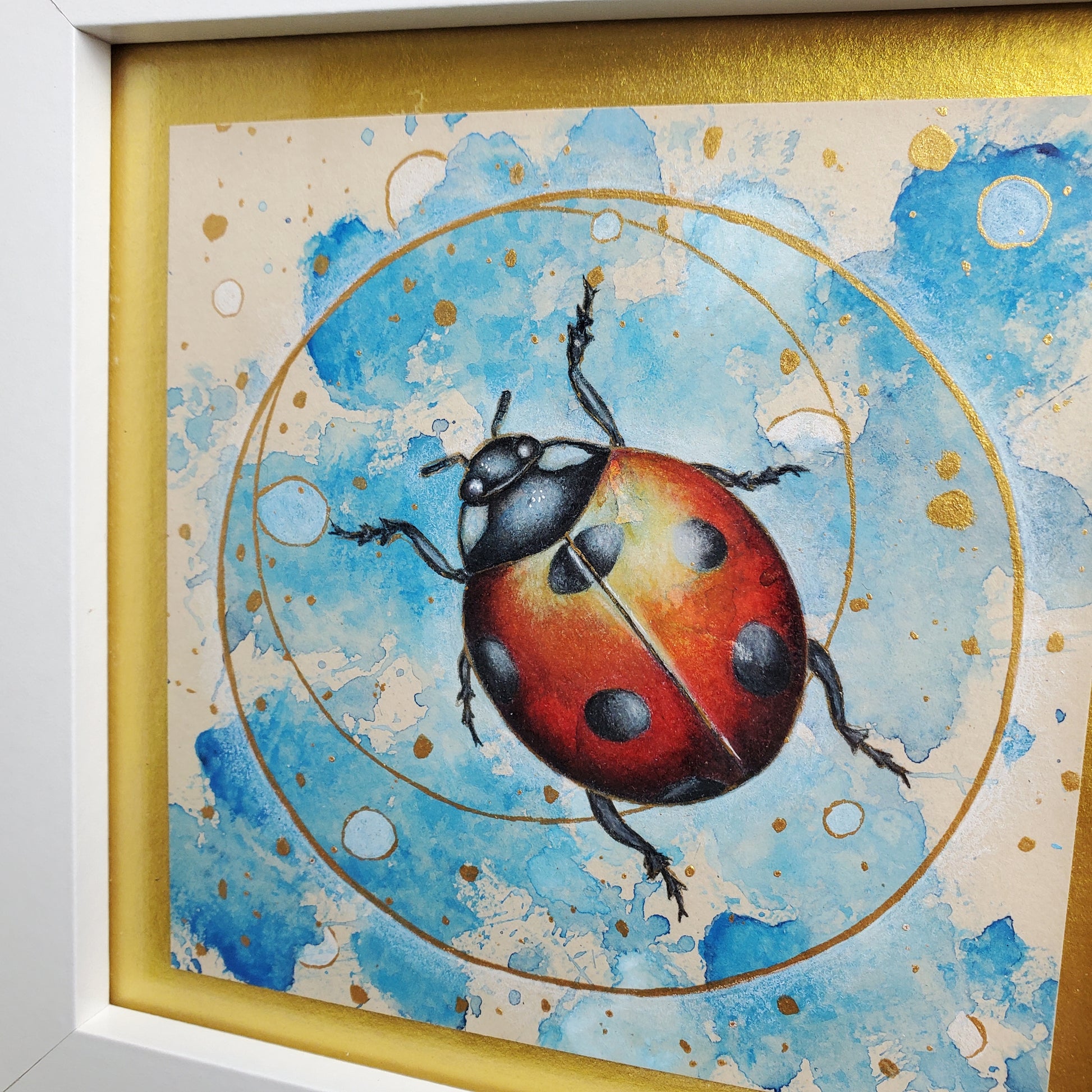 Krafttier Marienkäfer –  handgemaltes magisches Tierportrait