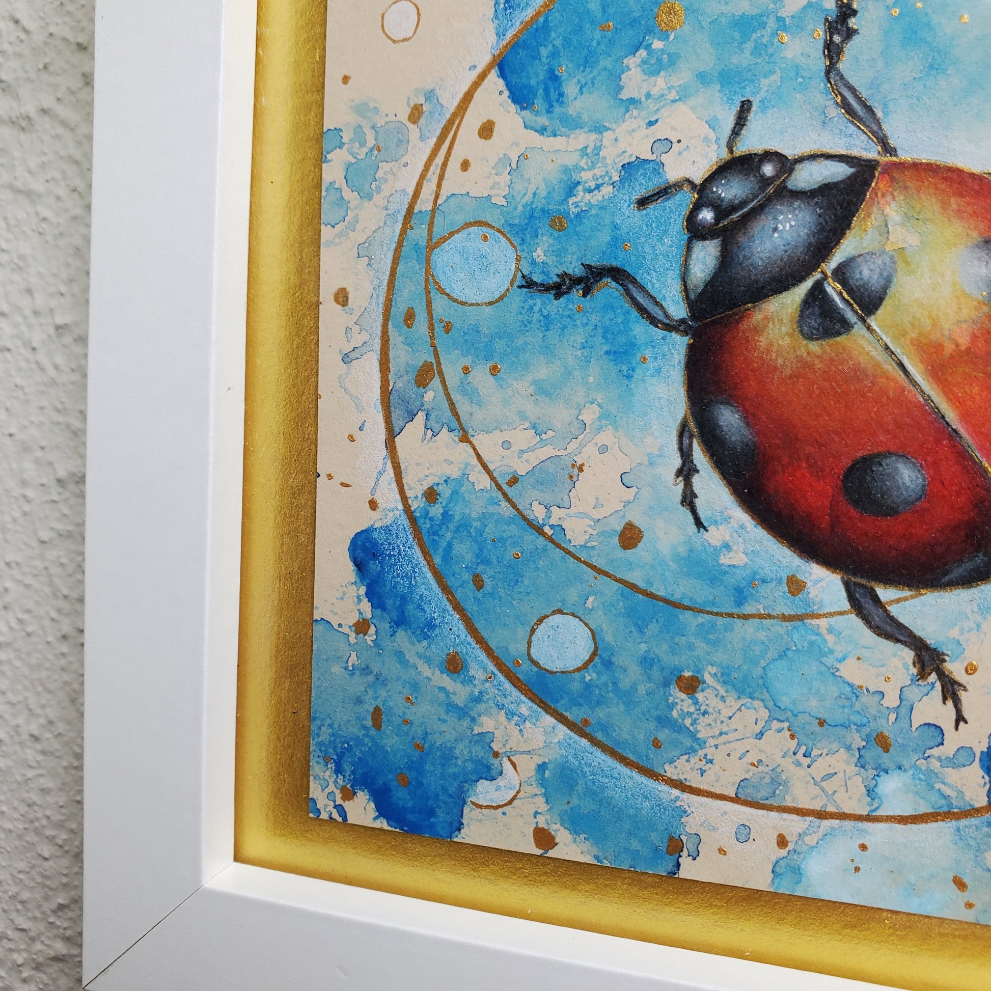 Krafttier Marienkäfer –  handgemaltes magisches Tierportrait