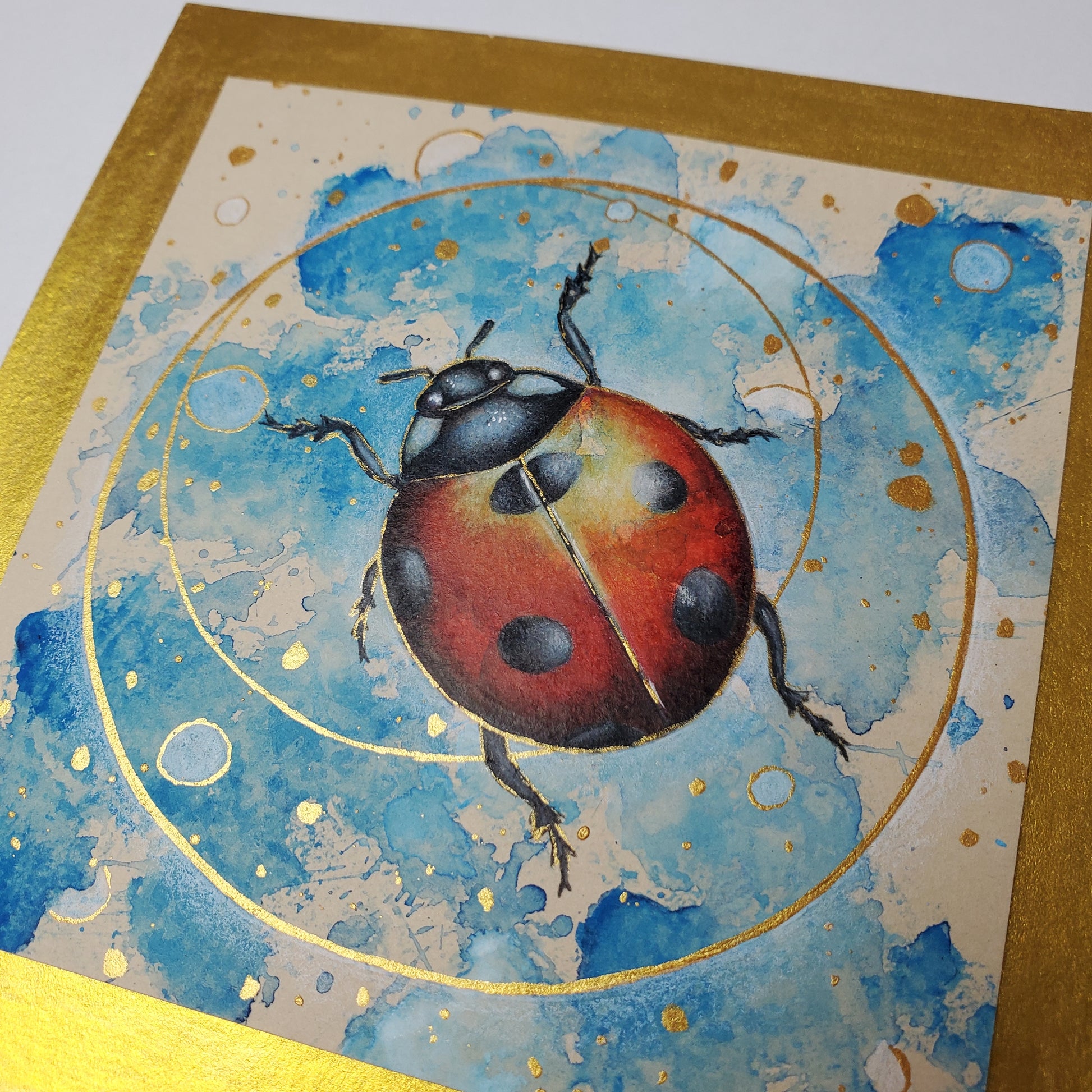 Krafttier Marienkäfer –  handgemaltes magisches Tierportrait