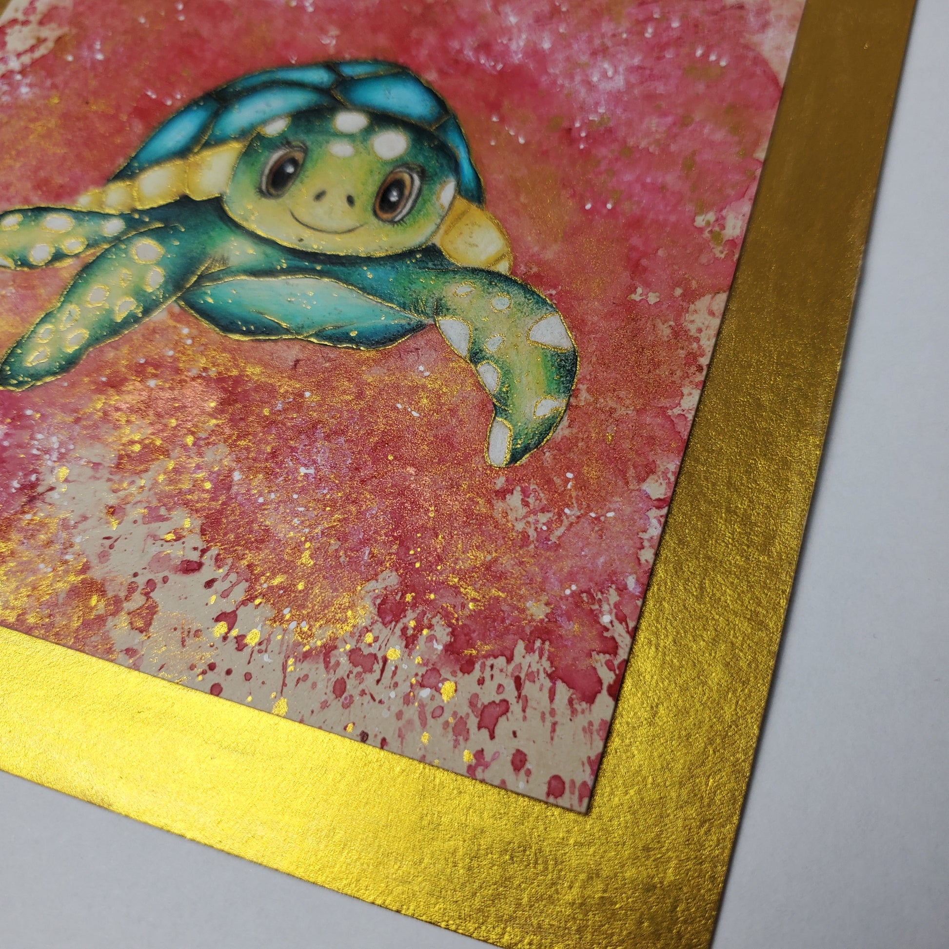 Krafttier Schildkröte –  handgemaltes magisches Tierportrait
