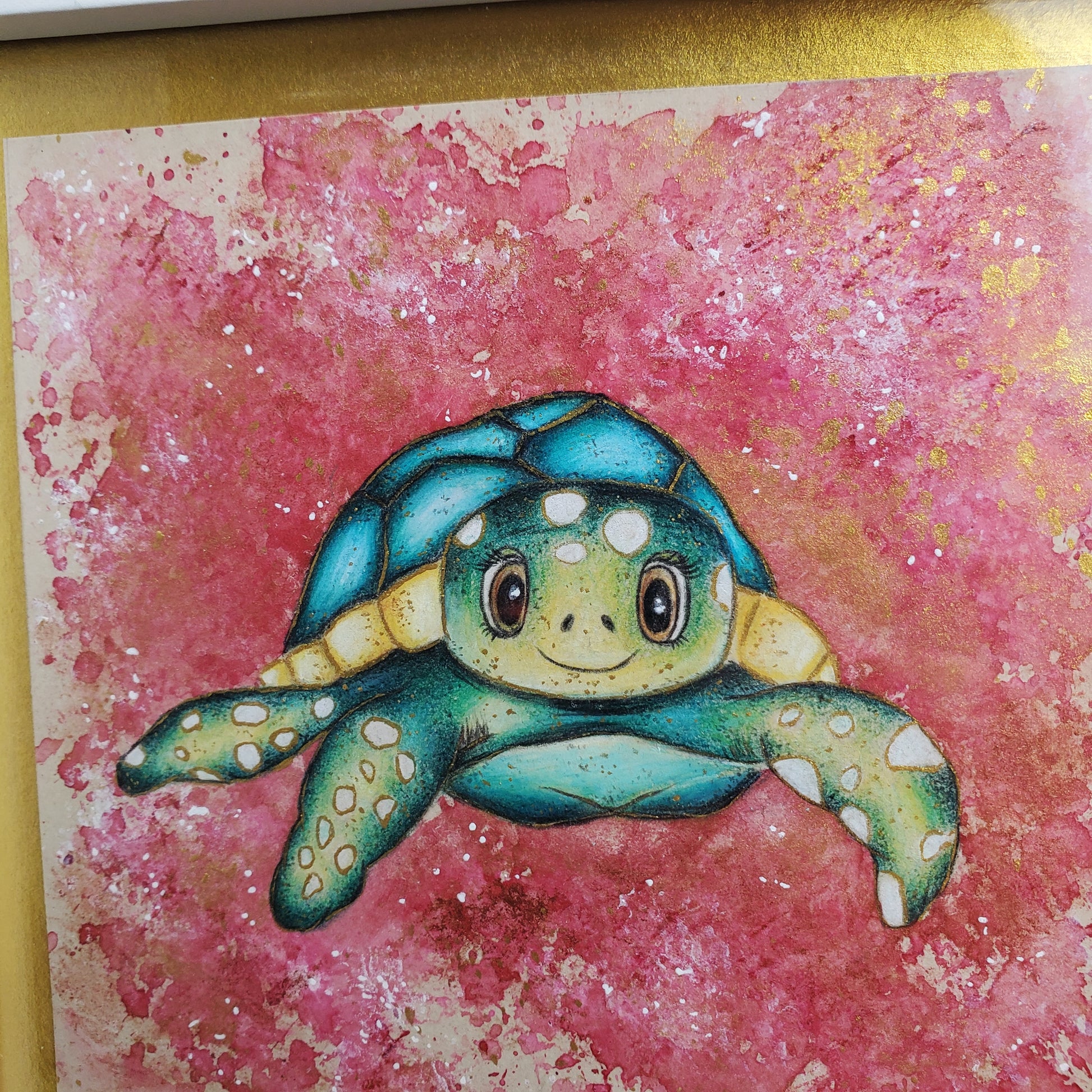 Krafttier Schildkröte –  handgemaltes magisches Tierportrait