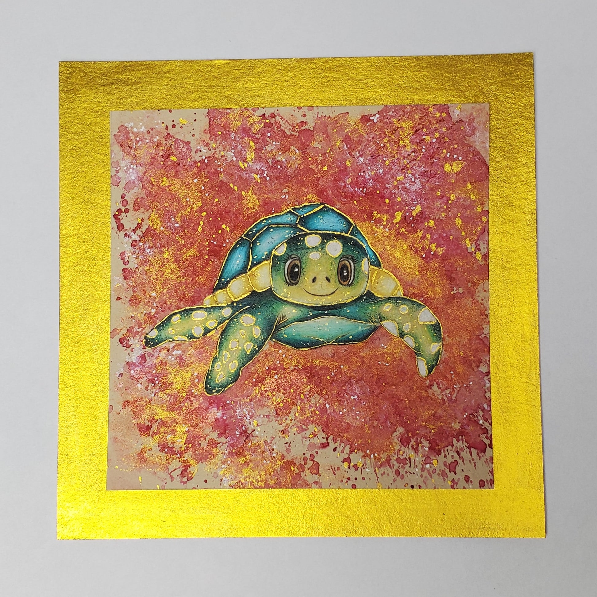 Krafttier Schildkröte –  handgemaltes magisches Tierportrait