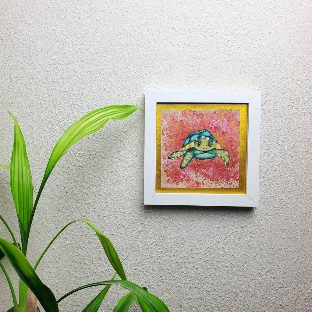 Krafttier Schildkröte –  handgemaltes magisches Tierportrait