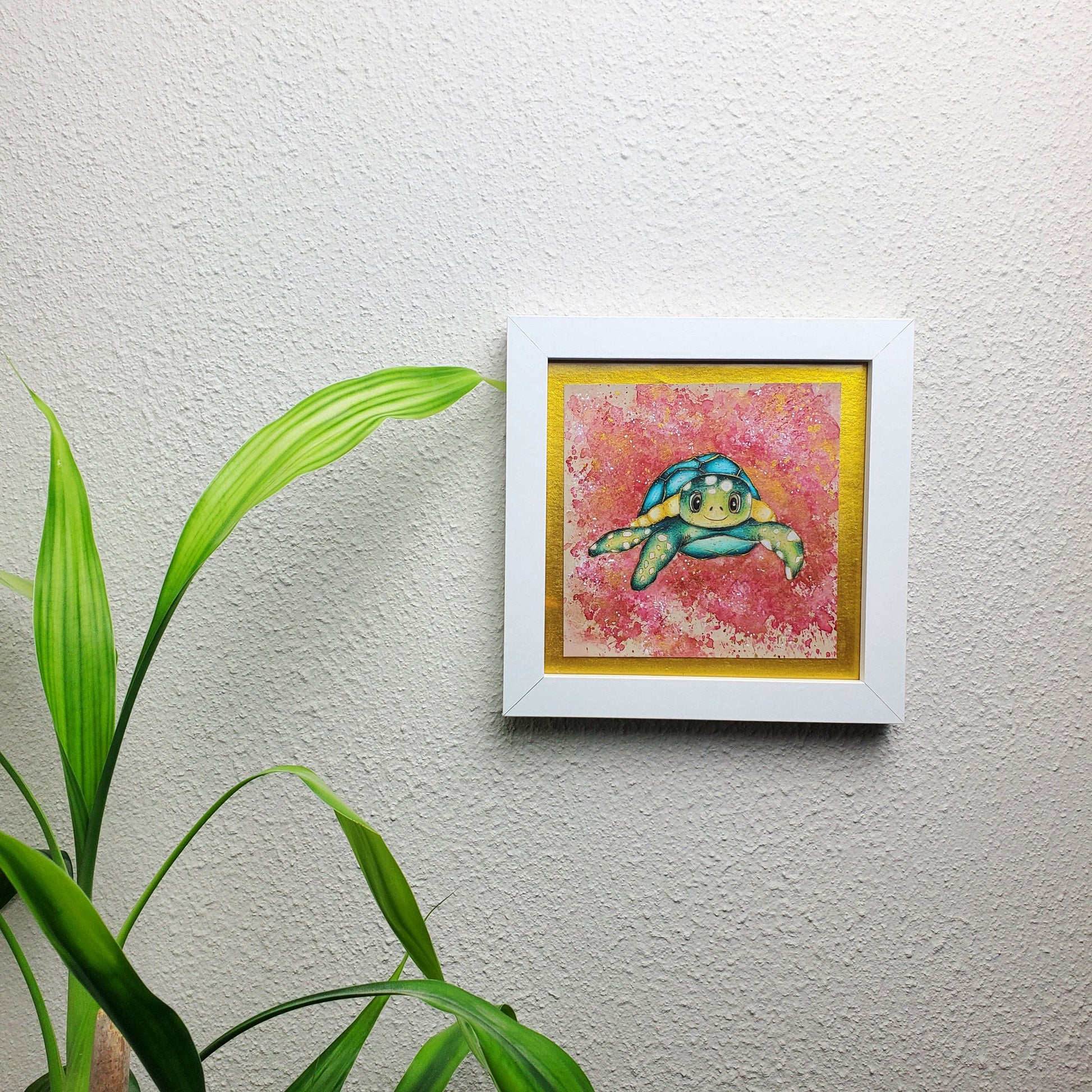 Krafttier Schildkröte –  handgemaltes magisches Tierportrait
