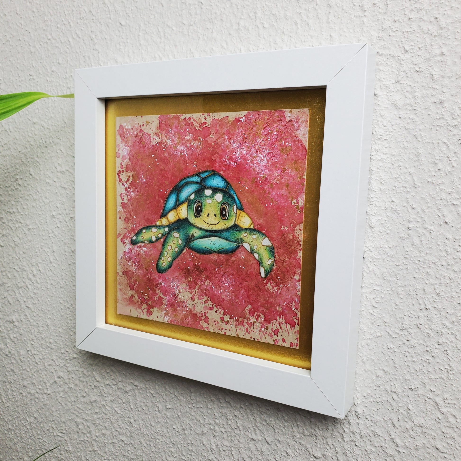 Krafttier Schildkröte –  handgemaltes magisches Tierportrait