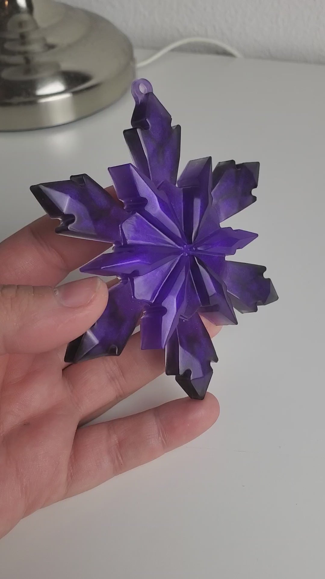 Schneeflocke aus Epoxidharz Bware