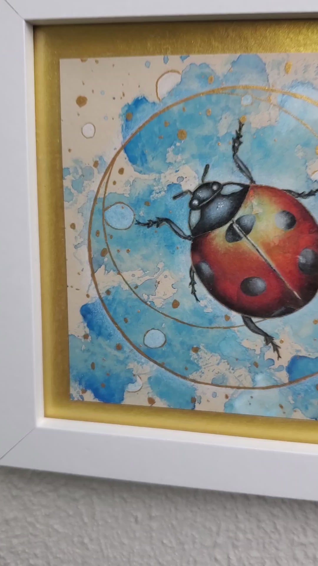 Krafttier Marienkäfer –  handgemaltes magisches Tierportrait