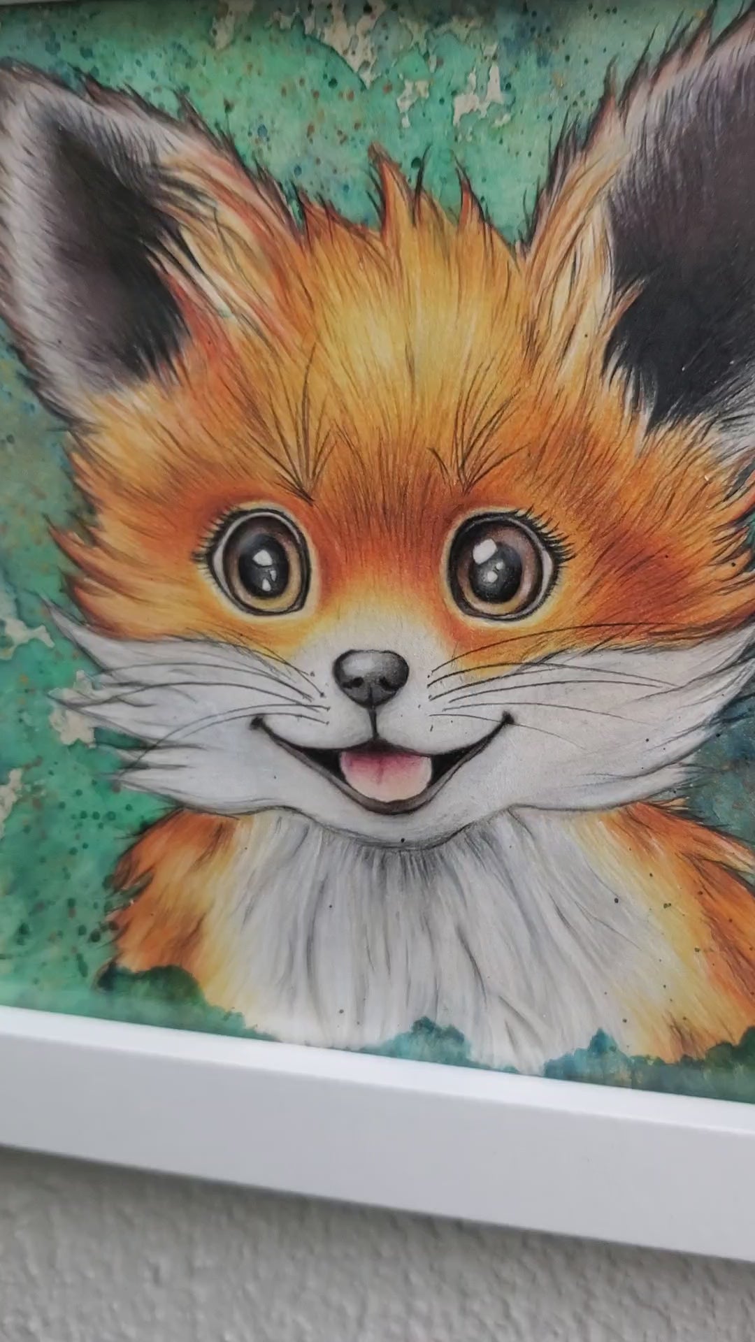 Krafttier Fuchs –  handgemaltes magisches Tierportrait
