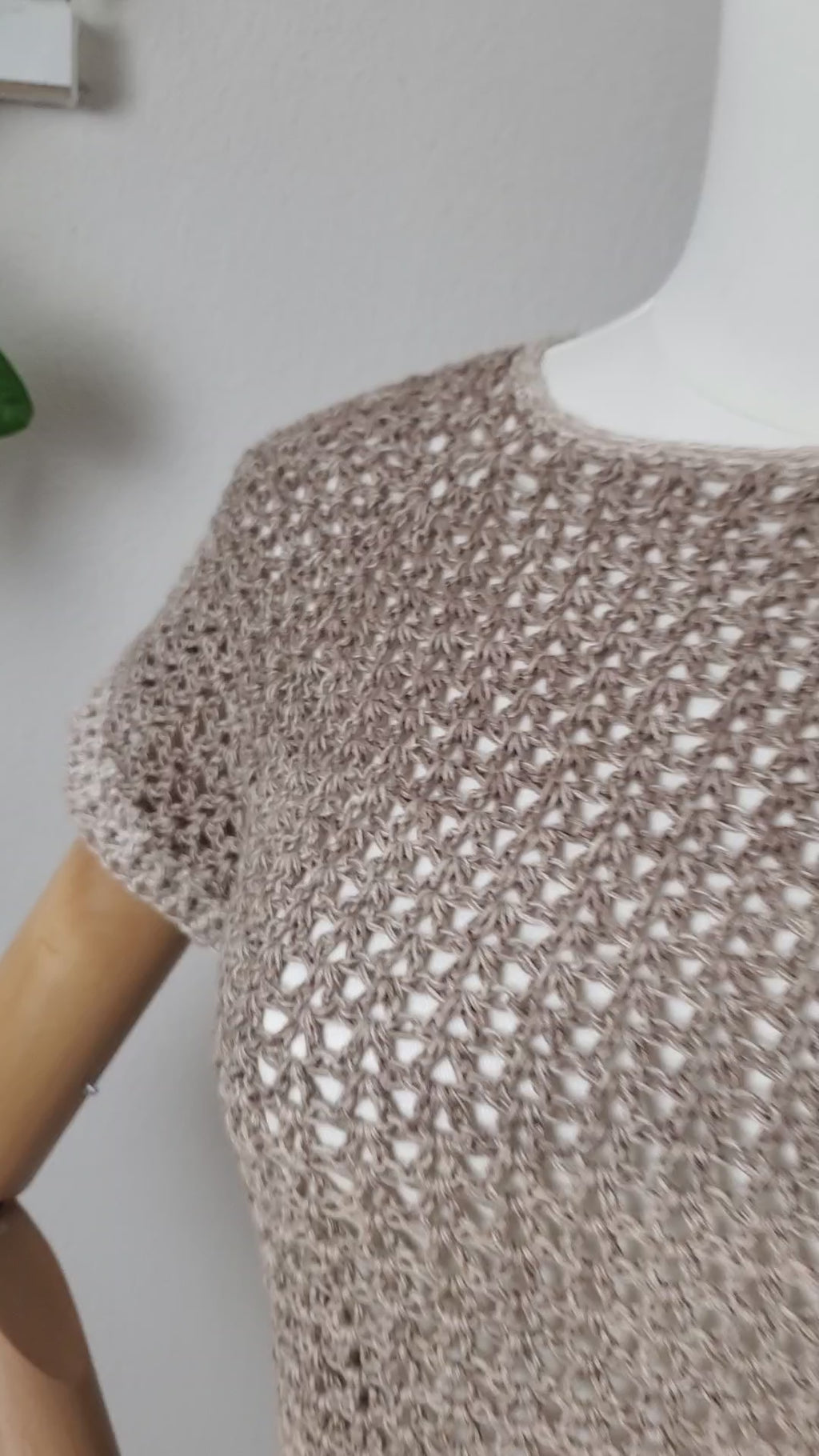 Gehäkeltes Shirt 'Schimmerzart'